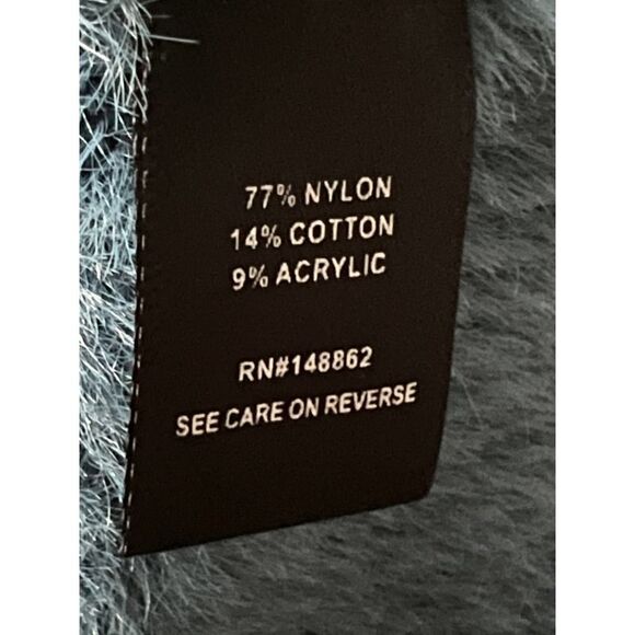 EYELASH SHRUG SWEATER OPEN NECKLINE LONG SLEEVE. SIZE 2 LAYERING CASUAL TEXTURED - Picture 8 of 8